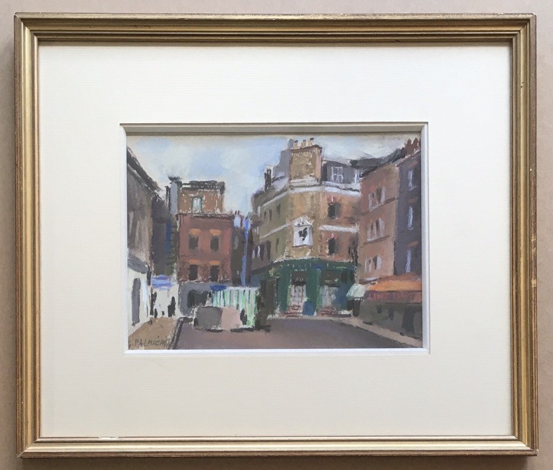 Dessin Pastel Georges Palmieri Paysage Ye Grapes Shepherd Market Mayfair Londres