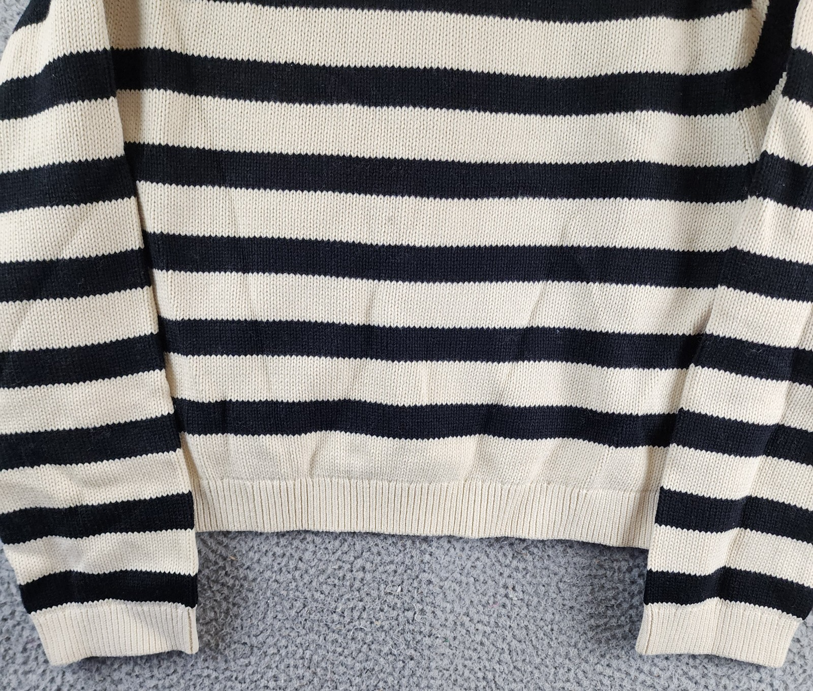 Velvet by Graham & Spencer Cashmere Blend Elodie Cardigan Women's XS Cream/Black - Picture 13 of 14