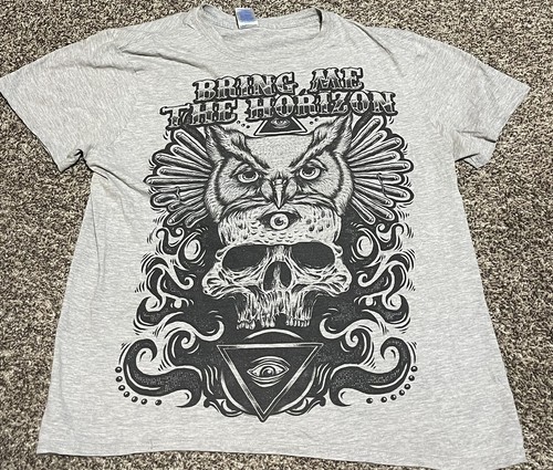 GILDAN Lサイズ Tシャツ BRING ME THE HORIZON Vintage Womens Bring Me The Horizon Shirt Gray Lion Rare