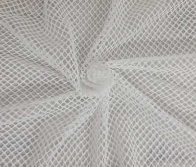 White 100% Cotton Fishnet Knit Fabric by the Yard 82''W 6/7/23