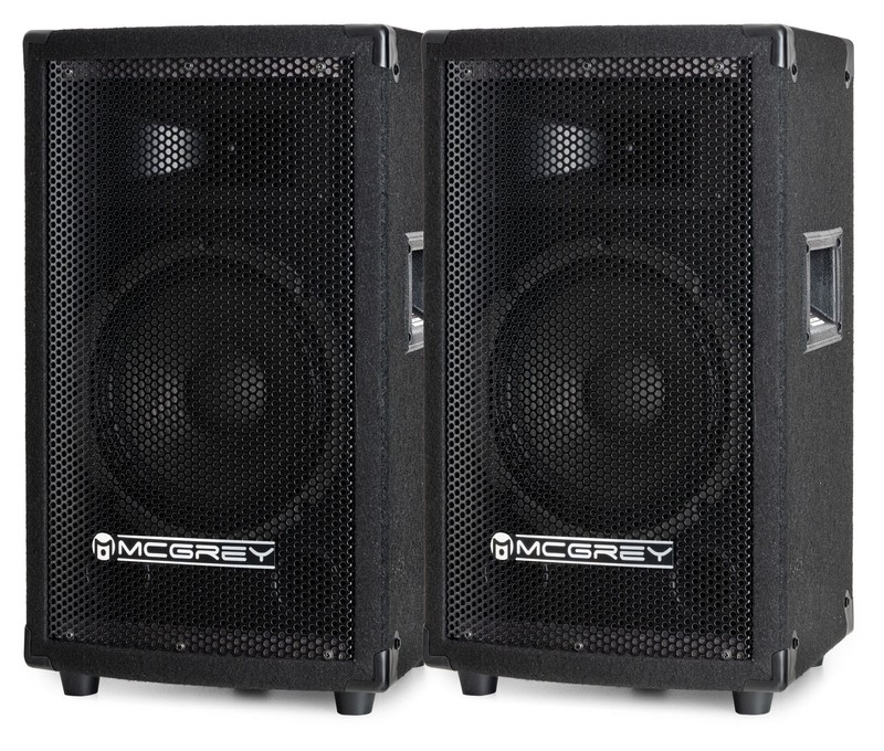 Paire Enceinte Passive Dj Pa Haut-Parleur Woofer 8'' (20cm) Bassreflex 600w