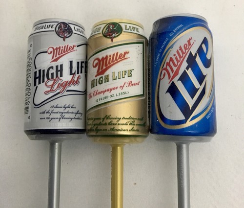 Miller High Life Set Of 3 Beer Can Fishing Bobber Floaters