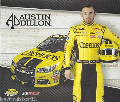 2016 AUSTIN DILLON ''CHEERIOS RACING RCR'' #3 NASCAR SPRINT CUP POSTCARD