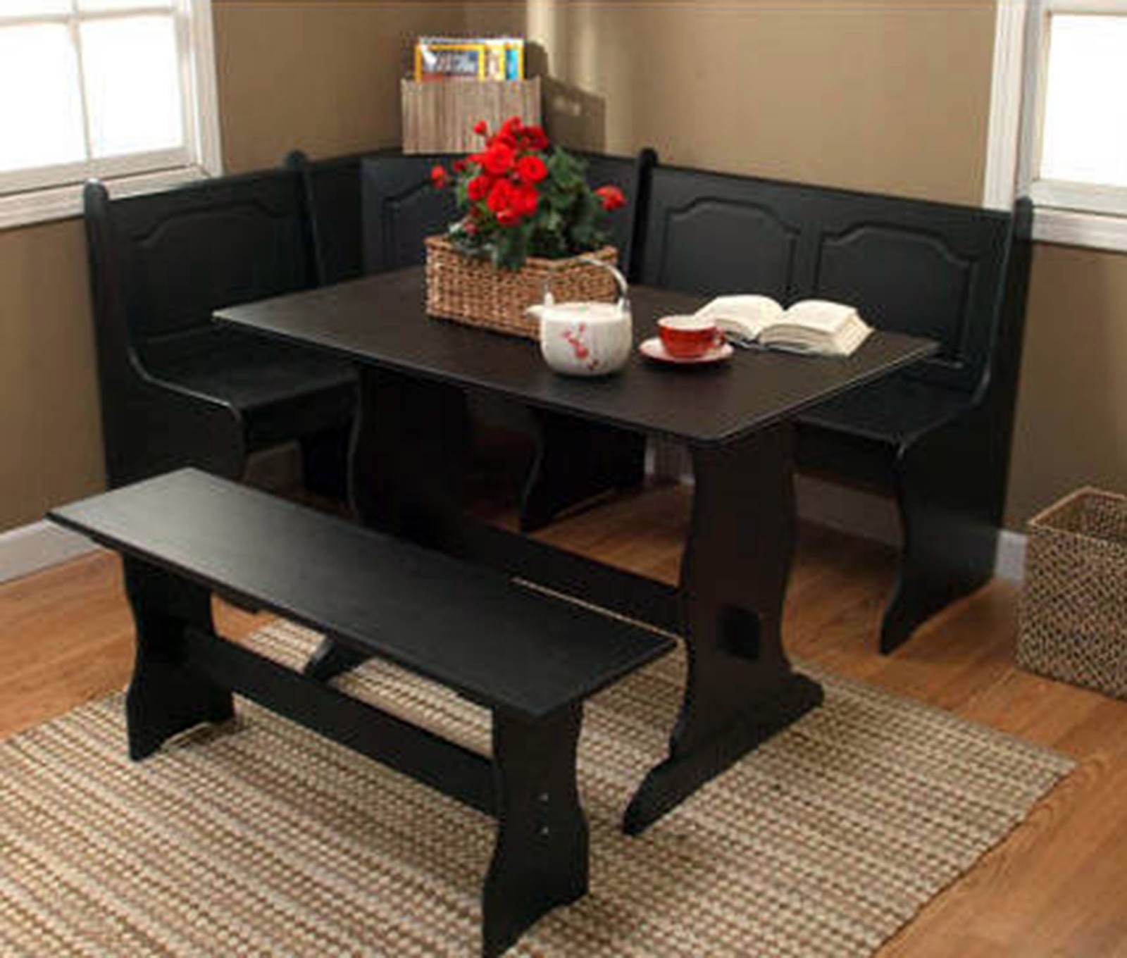 Nook Dining Set Corner Bench Chairs Kitchen Table Dinette