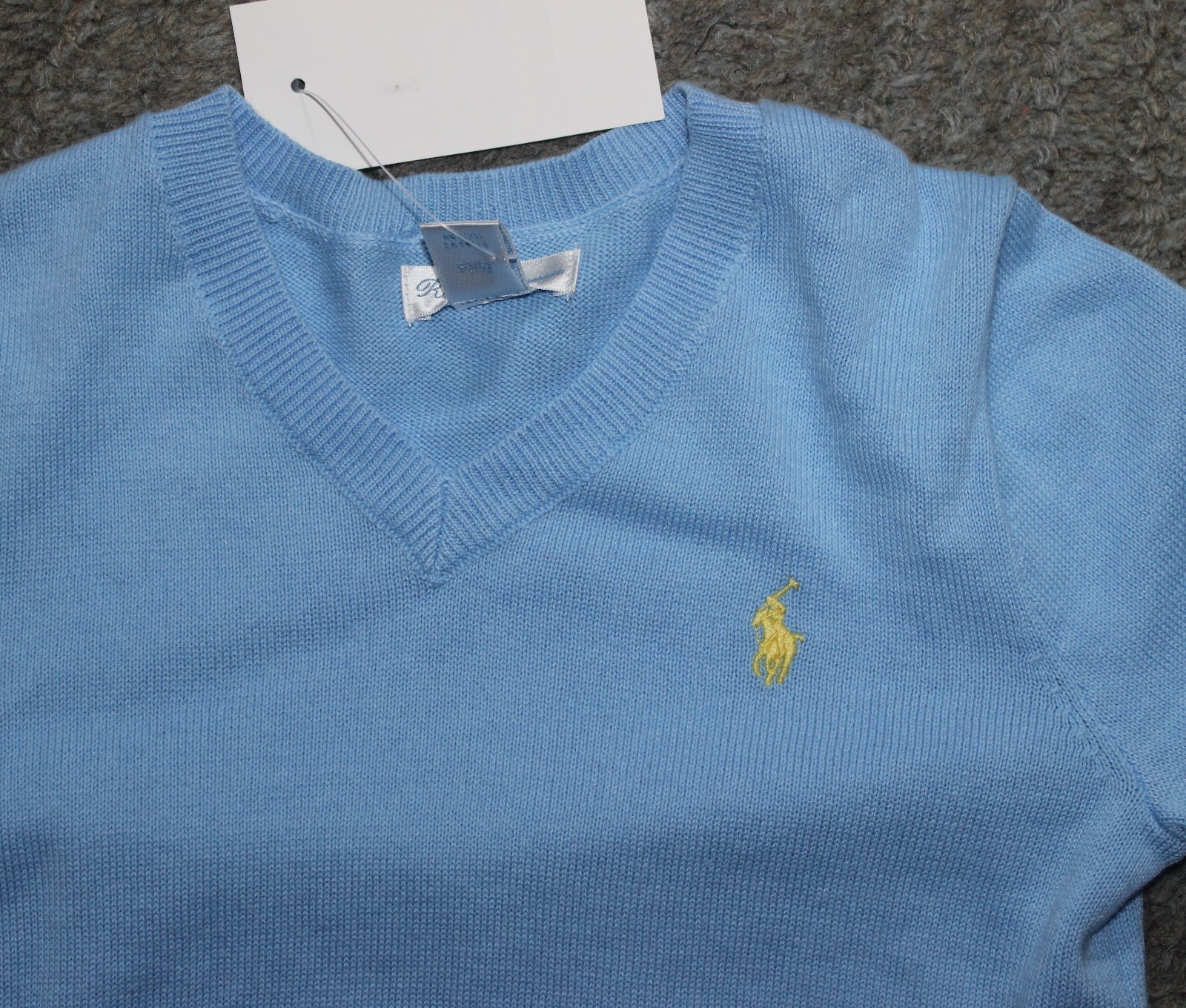 Ralph Lauren Baby Boys Blue Light Weight Cotton Sweater - Size 24 Months - NWT