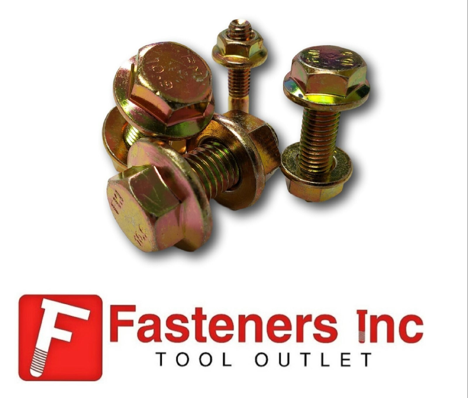 Grade 10.9 Metric Flange Bolt & Flange Nut Yellow Assortment Kit - 428 Pieces!