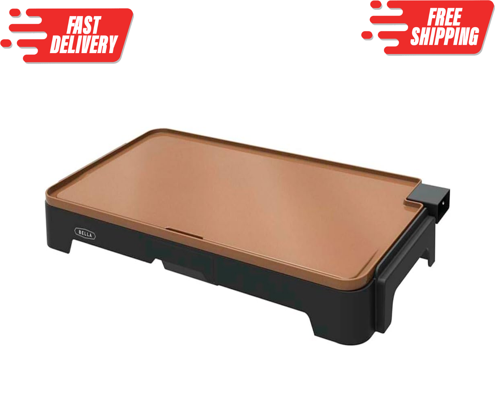 BELLA XL Electric Ceramic Titanium Griddle, Make 10 Eggs at 