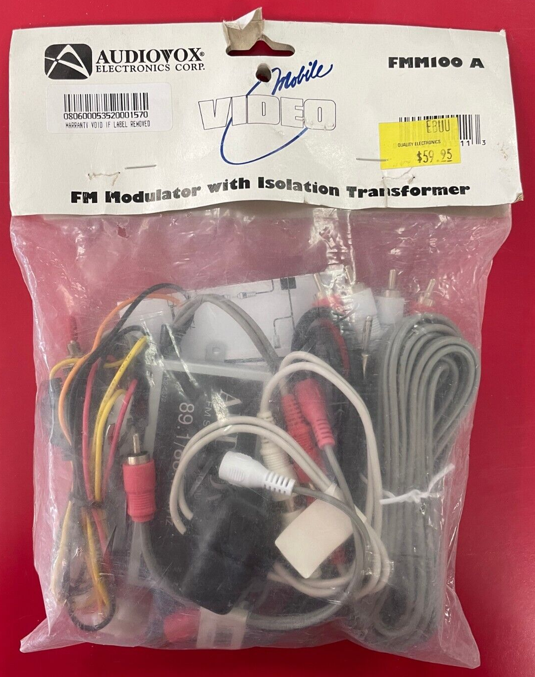 Audiovox FM Modulator with Isolation Transformer FMM100 A - 