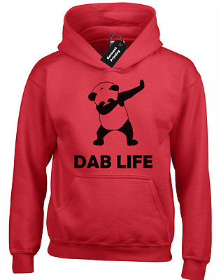 DAB LIFE PANDA HOODY HOODIE FUNNY NOVELTY DANCE HIP HOP URBAN SWAG 