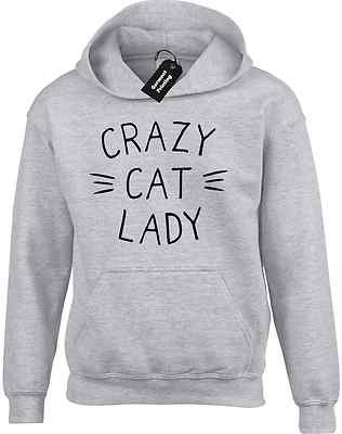 CRAZY CAT LADY HOODY HOODIE SWAG KITTENS GRUMPY KITTY MEOW PET COOL NEW