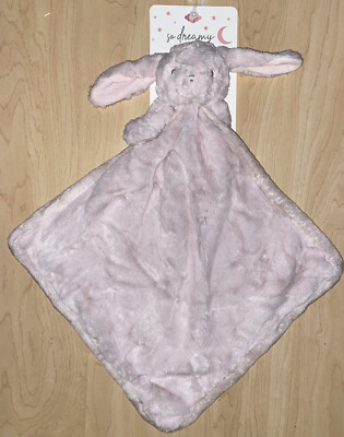 NEW SL Home Fashions So Dreamy Pink Bunny Rabbit Security Baby Blanket Okeo