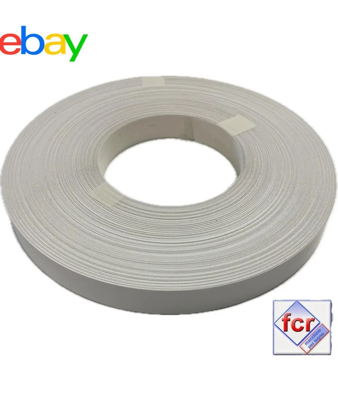 Bobina Bordo Bianco Mt.50 Precollato Laminato Spessore 0,4mm Varie Altezze
