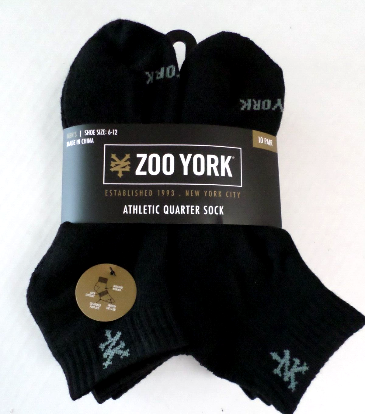 Black 10 Pair Shoe Size 6-12