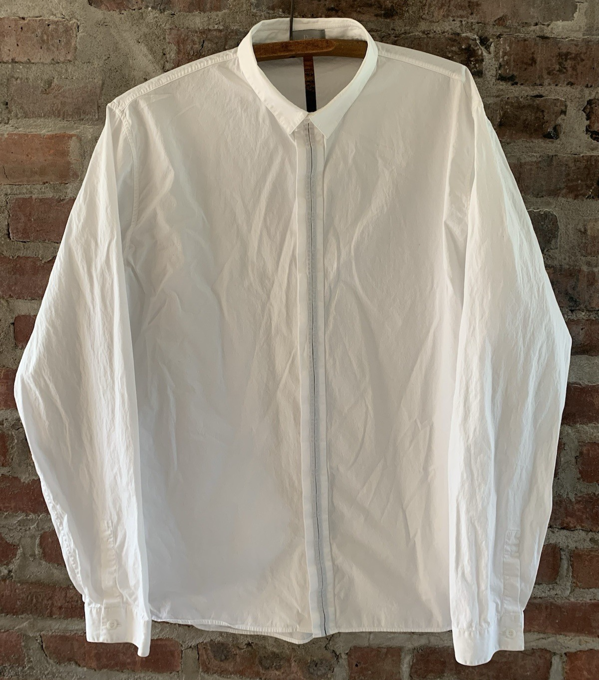 Rare] Dior Homme Shirt Only for Japan White Stripe Panel