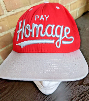 Official Homage ''Pay Homage'' Scarlett and Gray Throwback Snapback Baseball Cap