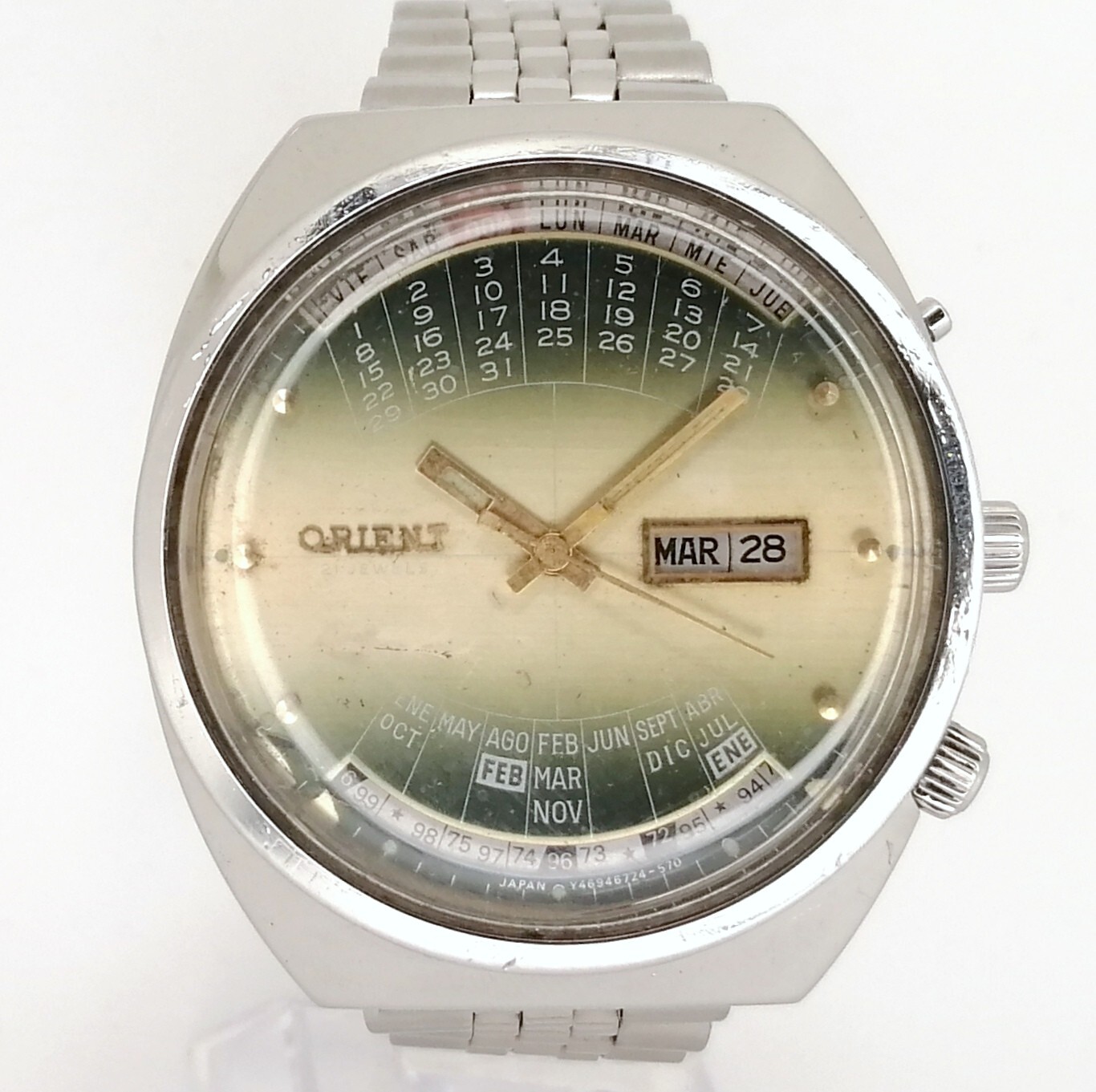 レア ORIENT オリエント 21JEWELS G429-30551 CA Vintage Orient Automatic Watch Men's Crystal Japan 21 Jewels
