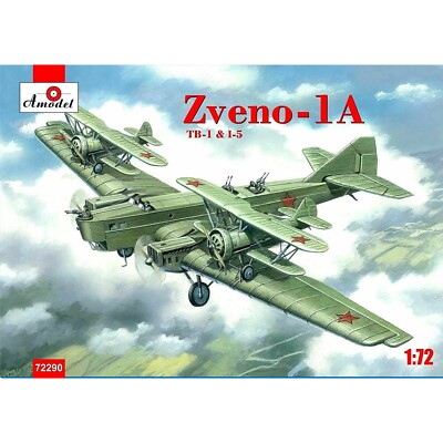 Amodel 72290 Plastic model airplane Scale 1:72 Zveno-1A TB-1 & I-5 kits models