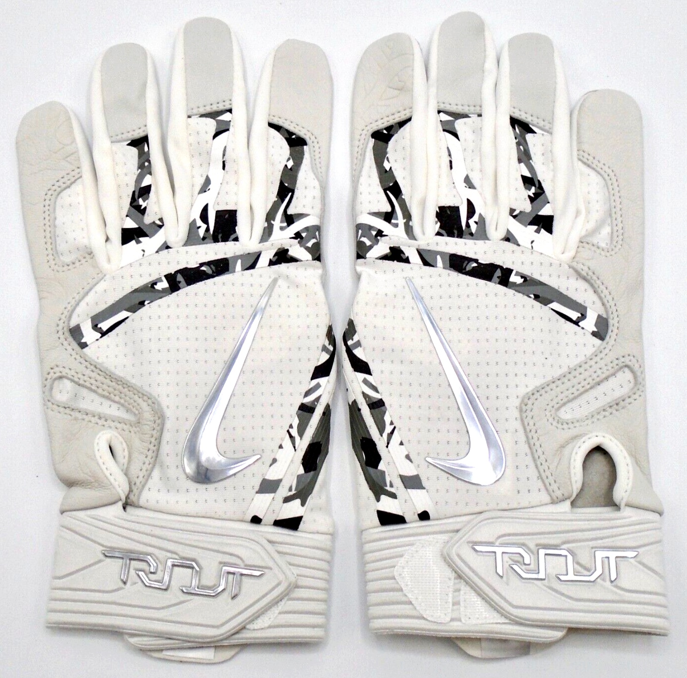 Nike Mike Trout Elite Batting Gloves Men's XS White/Wolf
