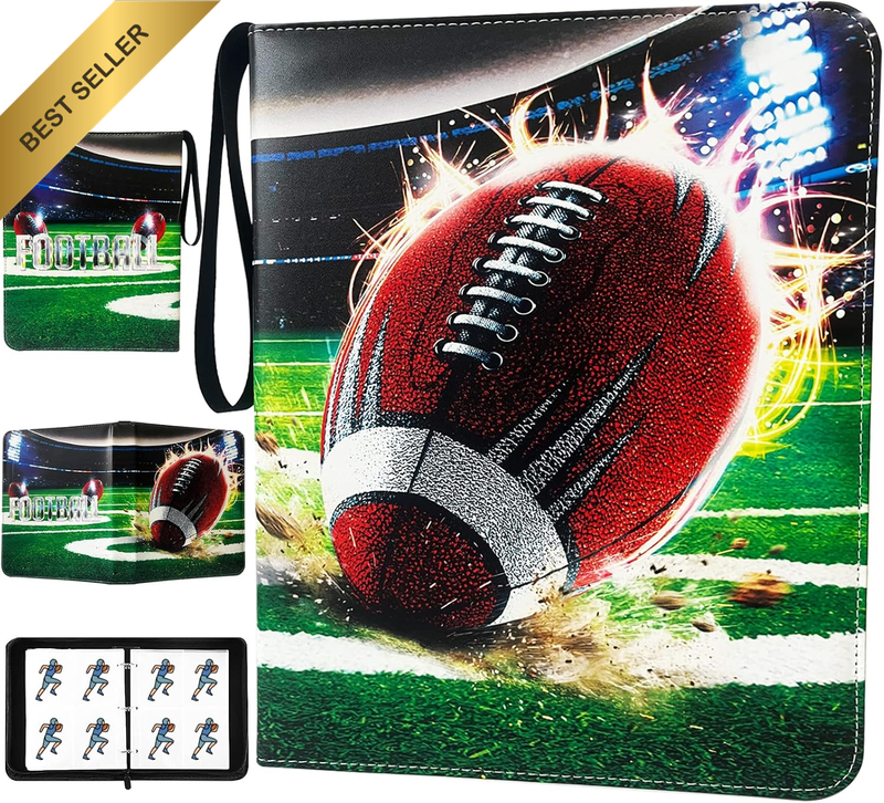 400 Pockets Football Cards Binder,Trading Cards Holder Card Collectors Album,Tra