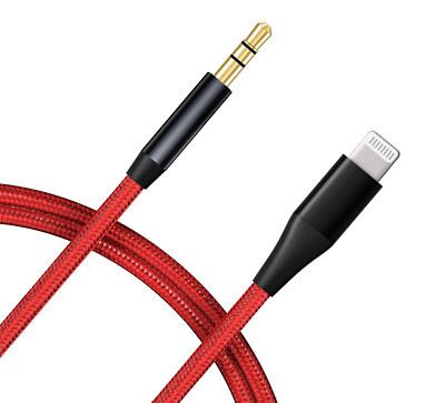For iPhone SE 2022 2020 - AUX CABLE 3.5MM AUDIO CORD CAR STEREO SPEAKER ADAPTER