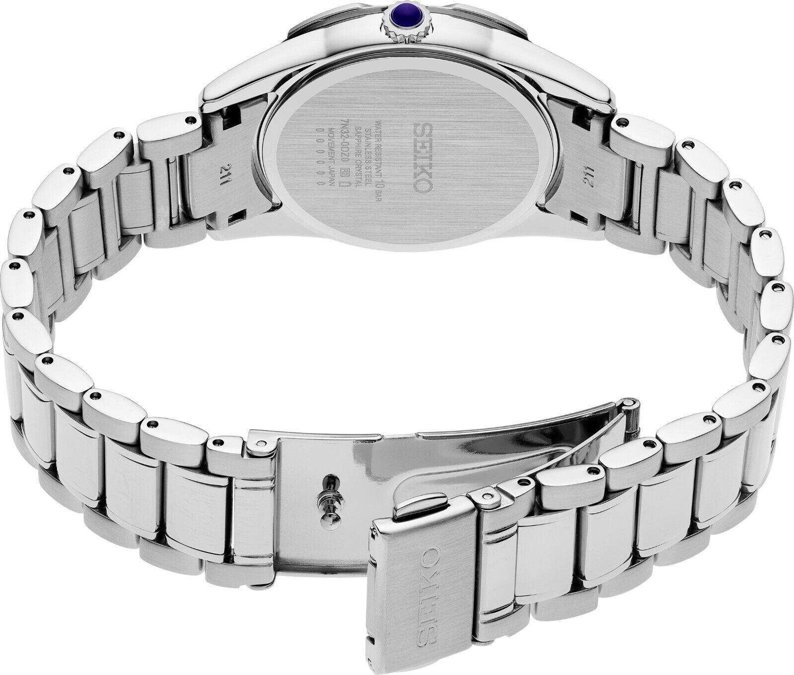 Pre-owned Seiko Diamond Collection Skk727 33mm Women's Watch - Mother Of Pearl Dial