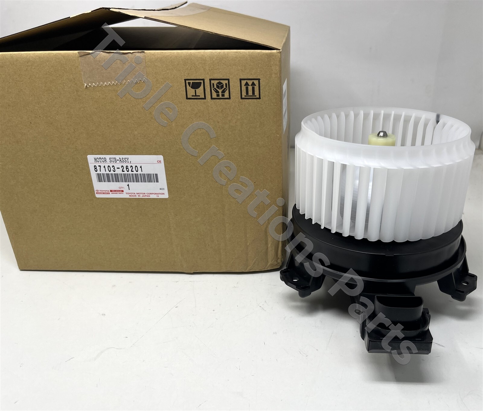 Toyota Genuine 87103-26201 Motor Sub-Assy Blower W/Fan 8710326201