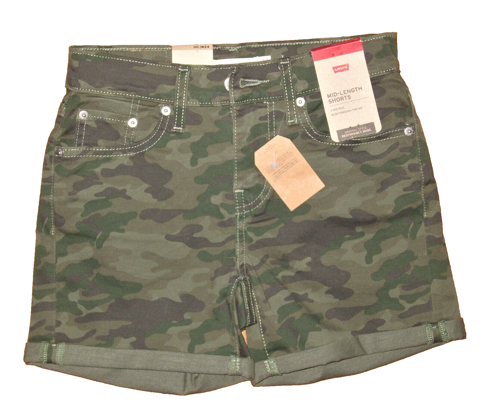 【SATIIIZ】Cardi Damage Camo Bermuda Pants Cardi Damage Camo Bermuda Pants - satiiiz