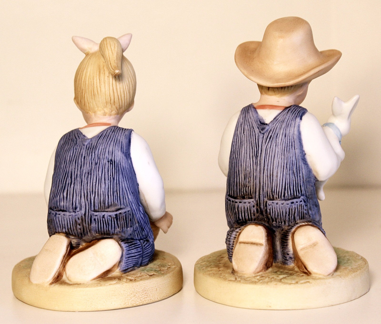 Vintage Homco Denim Days Figurines #1521 EASTER TIME w/Tag Home Interiors 1985