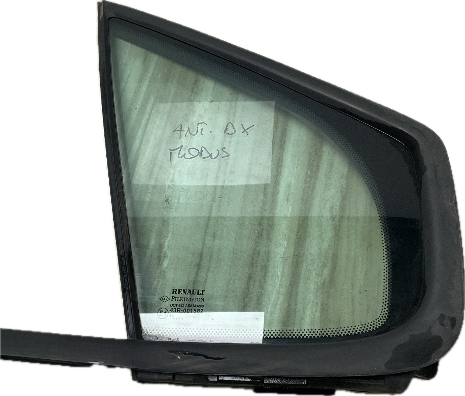 Vetro fisso anteriore destro completo di guarnizione RENAULT MODUS 1 serie 2004