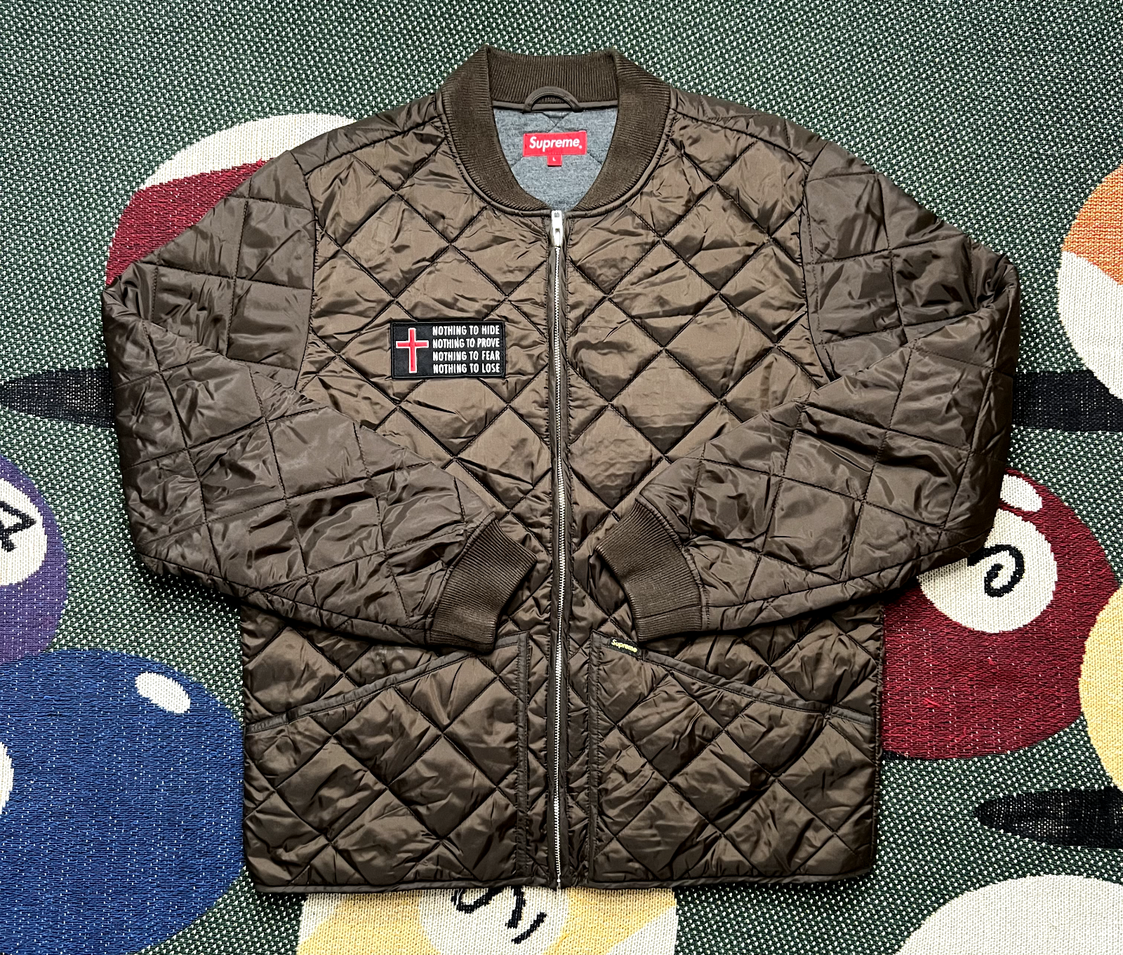 Supreme Nothing To Hide Cross Quilted Work Jacket AW14 Brown Supreme Nothing To Hide Cross Quilted Work Jacket AW14 Brown