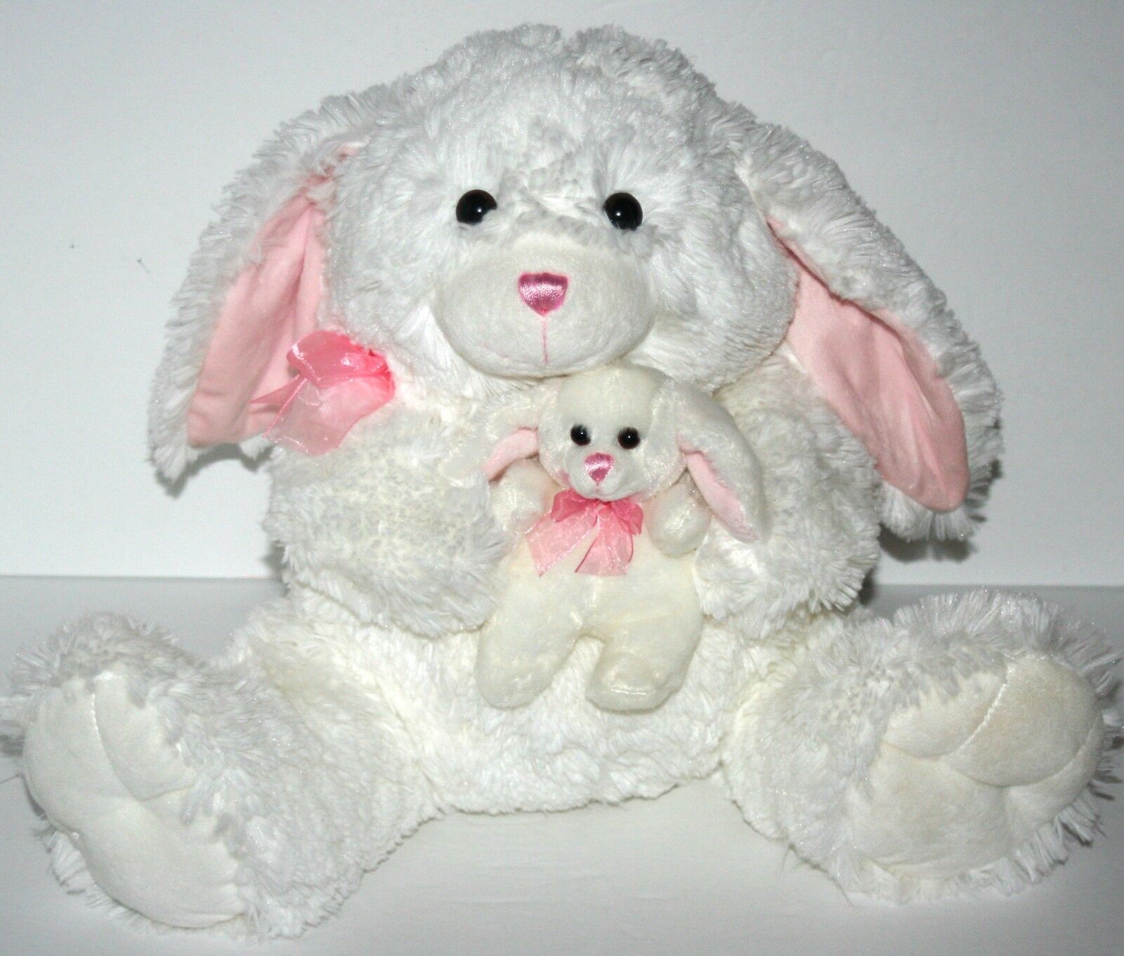 White Easter Bunny Rabbit Soft Plush Stuffed, Caltoy, Floppy E...