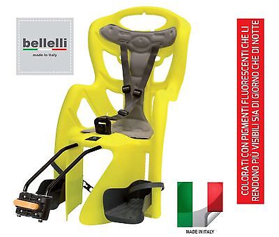 LAMPO SEGGIOLINO POSTERIORE BICICLETTA max22KG ALTA VISIBILITA Bellelli SPORTONE