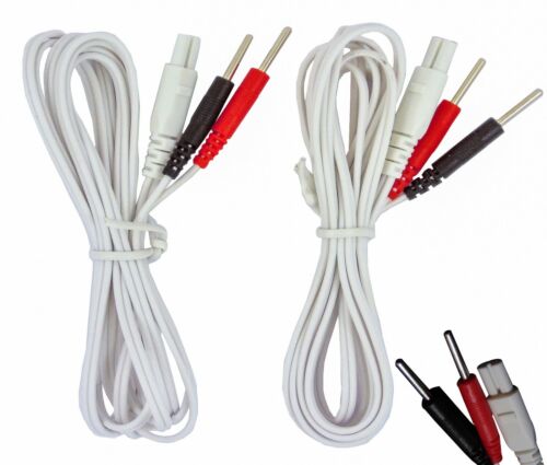 SET OF 2 TENS ELECTRODE LEAD WIRES  FOR NEUROTRAC TENS MACHINES ESTIM ONE PAIR
