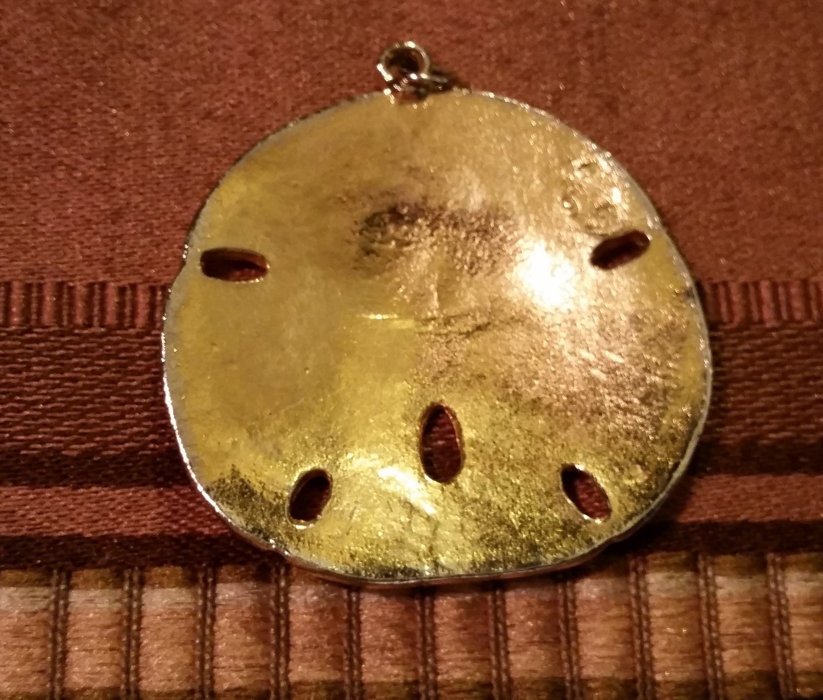 ON SALE! Vintage Family Estate Gold Tone Metal Sand Dollar Pendant