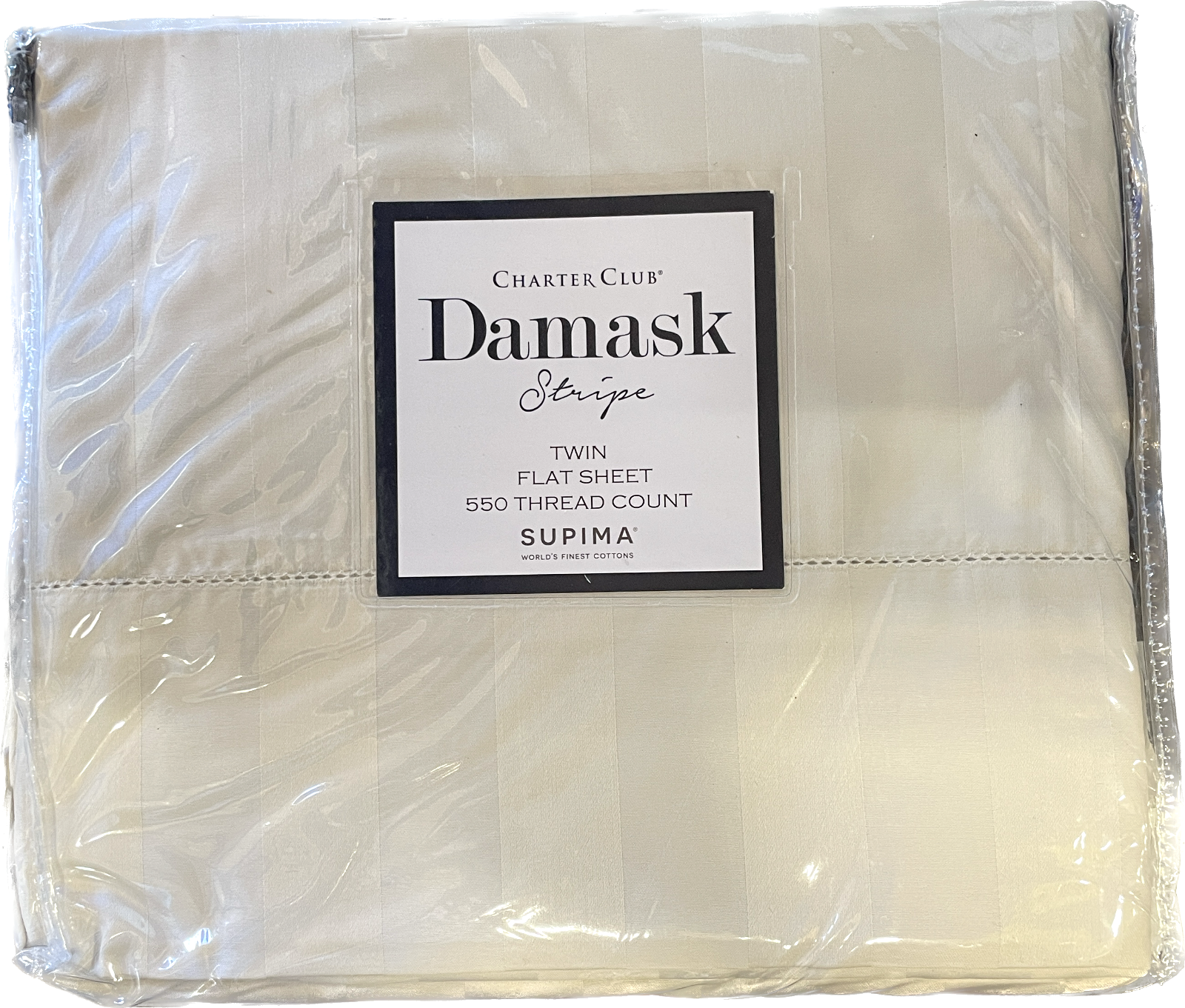 Charter Club Damask 550 Thread Count Supima Cotton Stripe