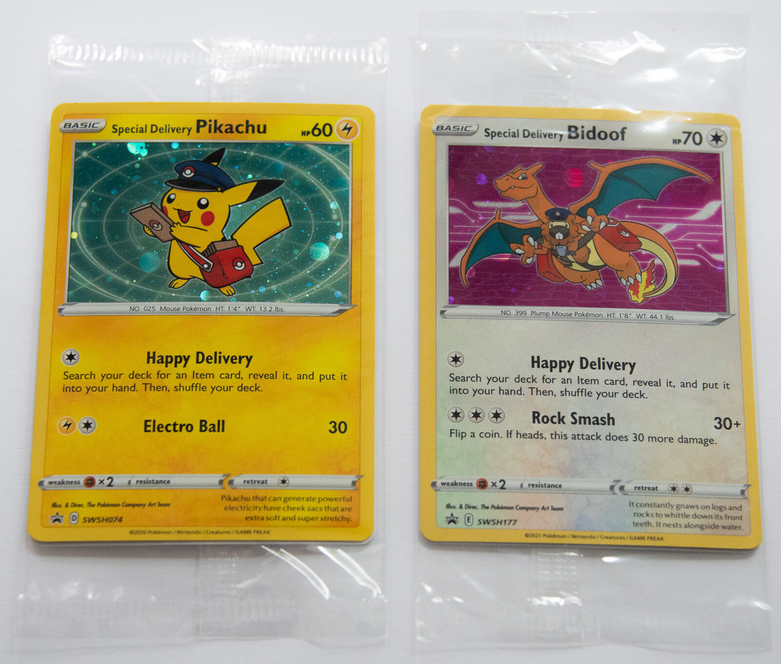 Special Delivery Bidoof 未開封 ビッパ プロモ ポケカ Pokemon Special Delivery Pikachu & Special Delivery Bidoof