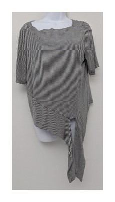 LK Bennett TJ Kendall Women’s Blue White Striped Lyocell Top Size M P2P 20"