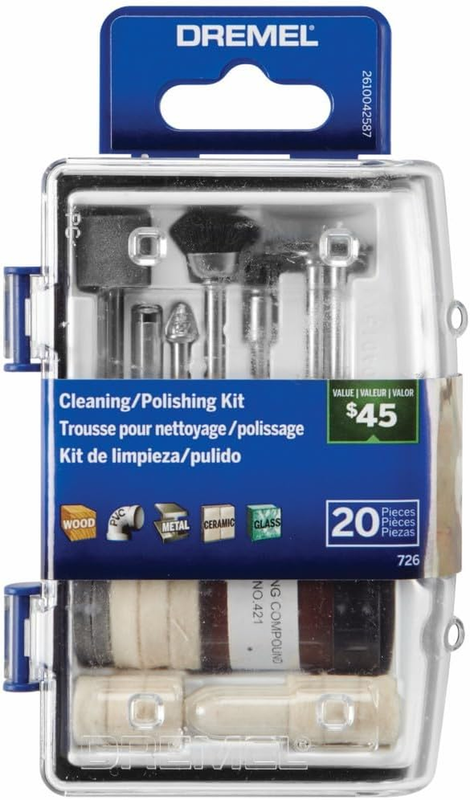 20-Piece Cleaning Polishing Kit for 726-01 Rotary Tool Buffing Wheels