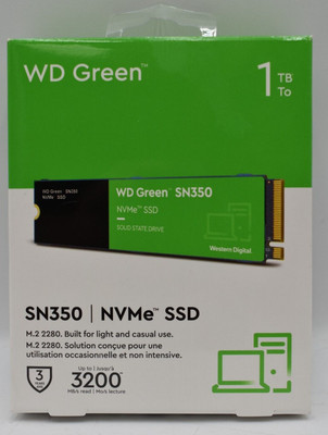 WESTERN DIGITAL 1TB WD GREEN SN350 NVMe M.2 2280 SSD WDS100T3G0C