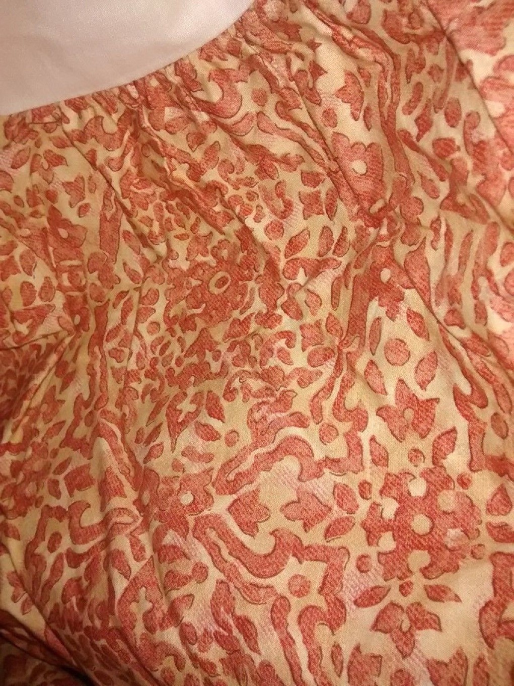 Ralph Lauren Home King Bed Skirt San Luca Scroll Rust Orange Beige 14