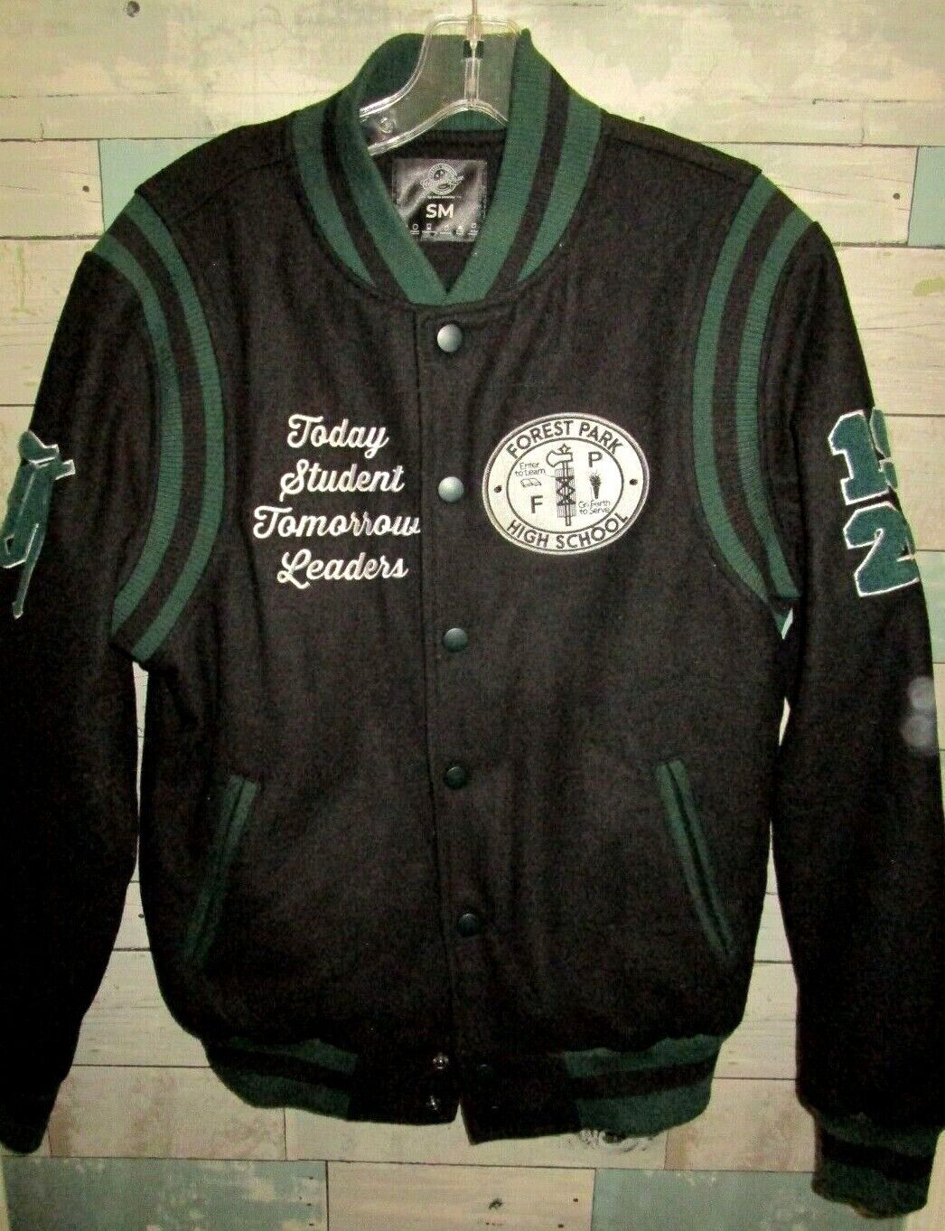 collegite luxe varsity men amazing jacket size SM Forest collegite luxe varsity men amazing jacket size SM Forest