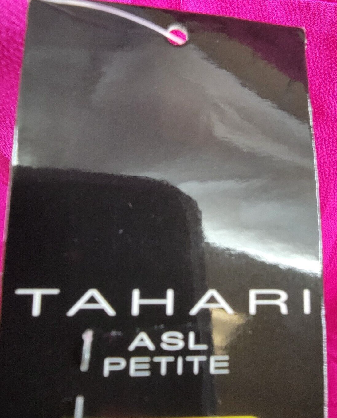 Tahari ASL Petite Collared V-Neck Side-Tie Midi Dress Women's 8P Shocking Pink~ - Picture 17 of 18