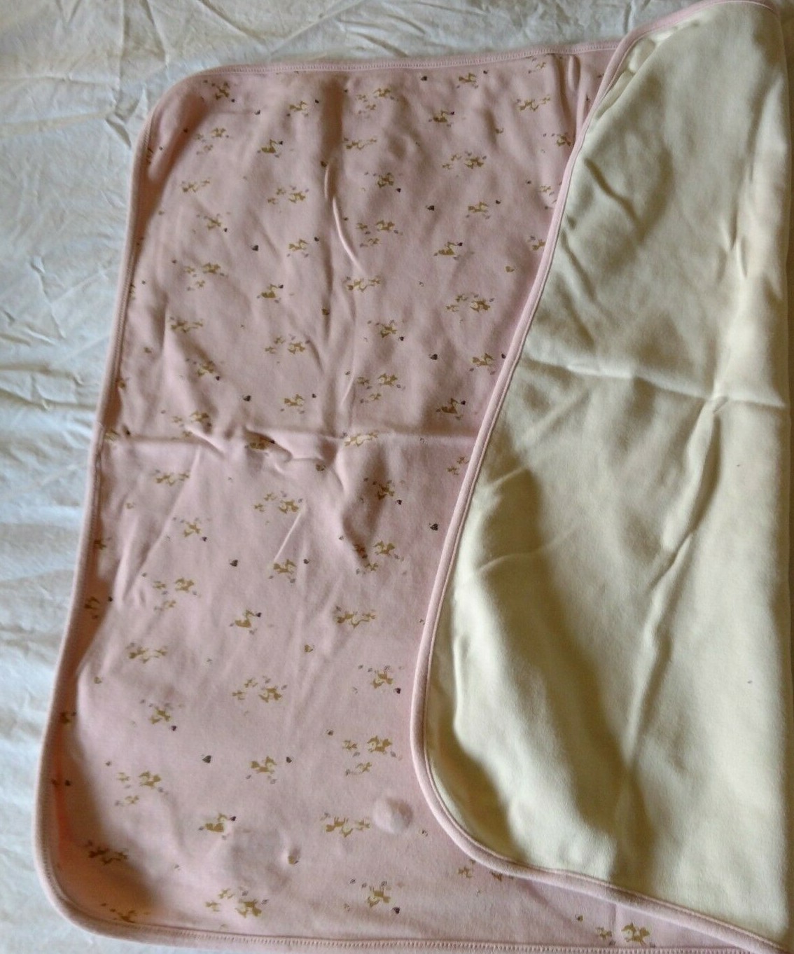 Gymboree Pink Baby Blanket Fox Animal Wildlife Security Lovey Reversible Nursery
