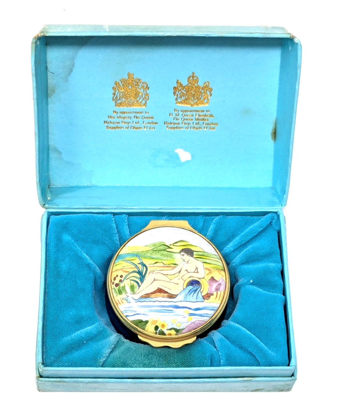 【美品】Halcyon Days ティファニー／アクセサリーケース Vintage Tiffany & Co Halcyon Days Enamel Trinket Box