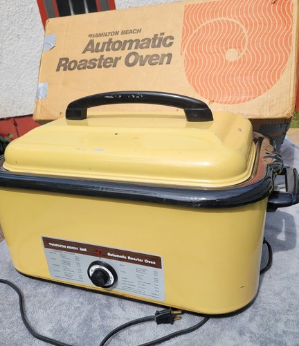 Vintage Hamilton Beach Automatic Roaster Oven Yellow 18Qt 52