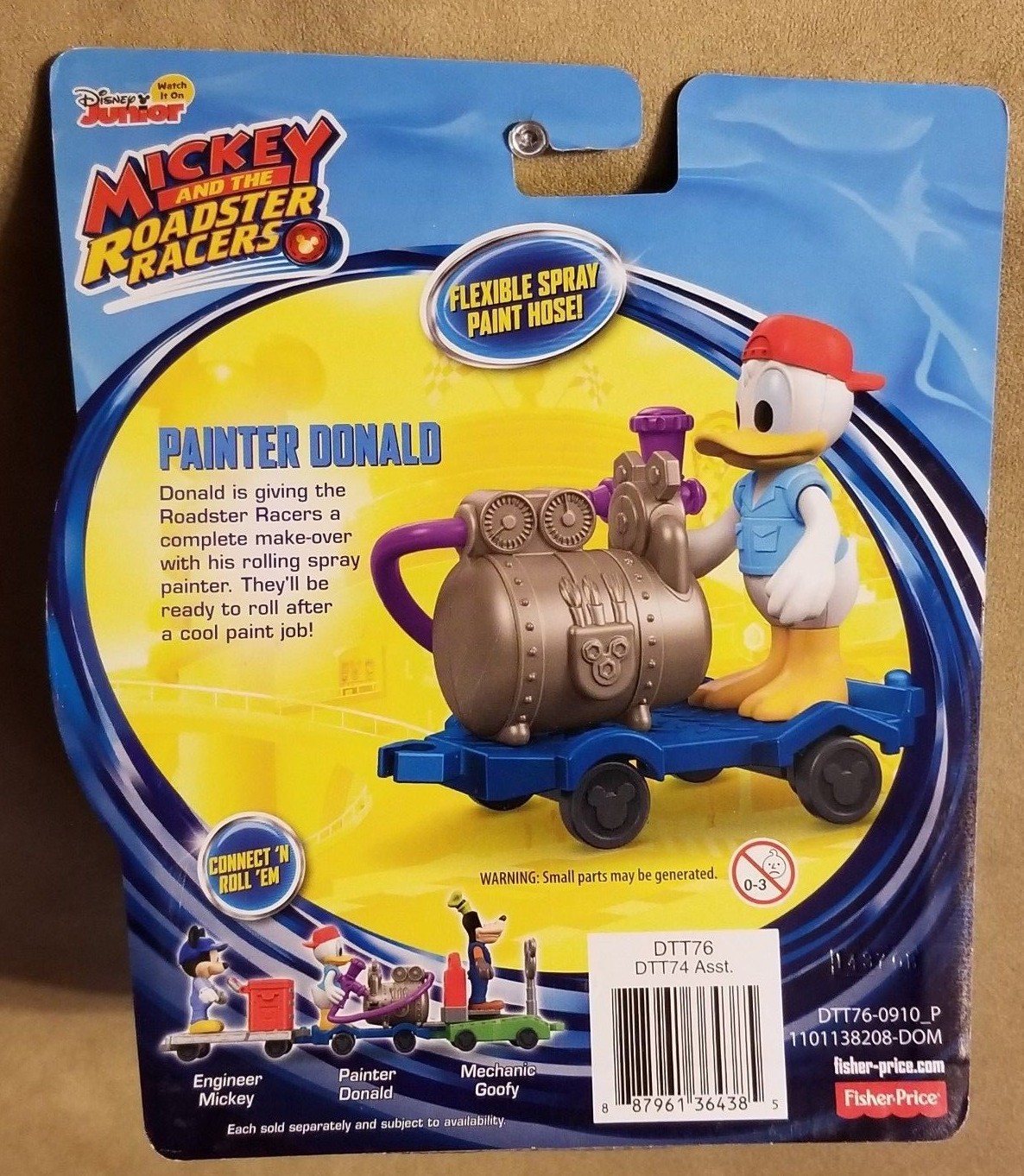 MICKEY AND THE ROADSTER RACERS- PAINTER DONALD DISNEY JUNIOR FISHER PRICE NIB