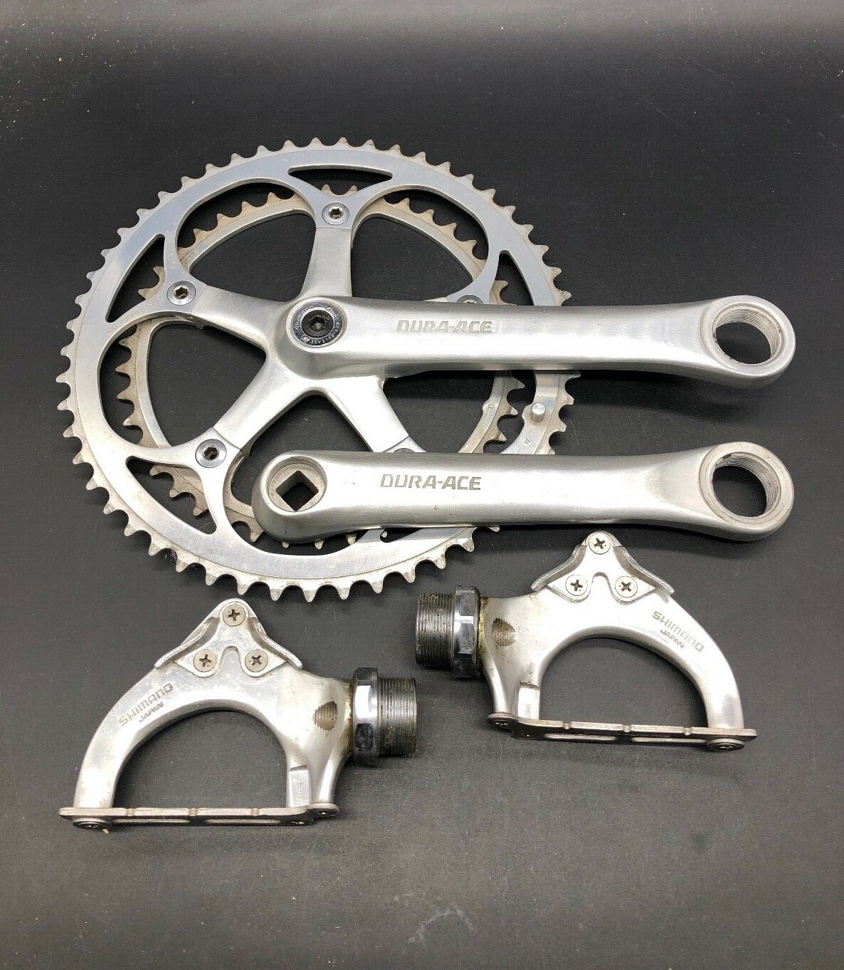 VINTAGE SHIMANO FC-7200 DURA-ACE EX CRANKSET 53/42T & PD VINTAGE SHIMANO FC-7200 DURA-ACE EX CRANKSET 53/42T & PD