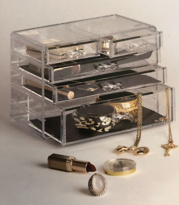 BINO THE MANHATTAN SERIES Acrylic Makeup Drawer Organizer- 5 Drawers Clear Beaut