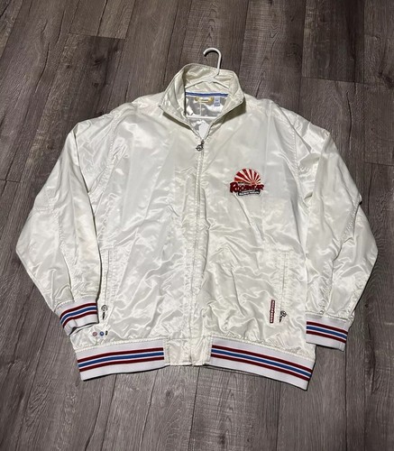 VTG 00s Rocawear Y2K Tokyo Satin White Full Zip Track Jacket