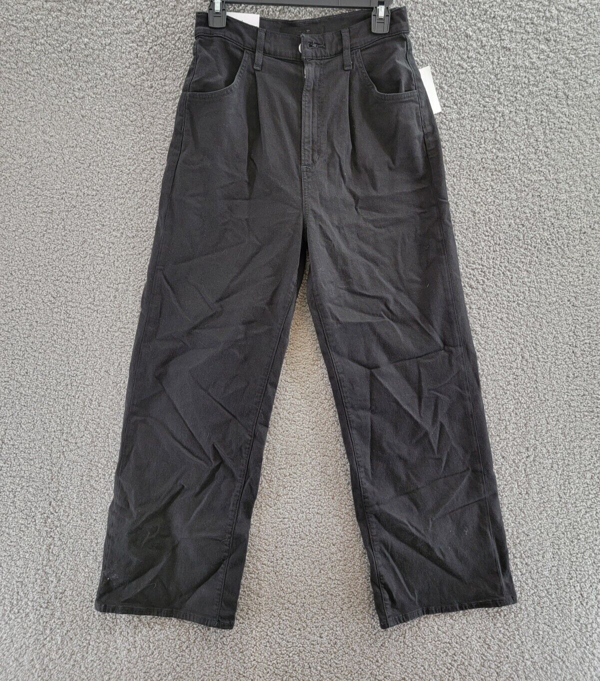 Joe's Jeans The Pleated High Rise Wide Leg Jeans Women's 27 Black Zipper Fly - Picture 1 of 17
